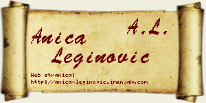 Anica Leginović vizit kartica